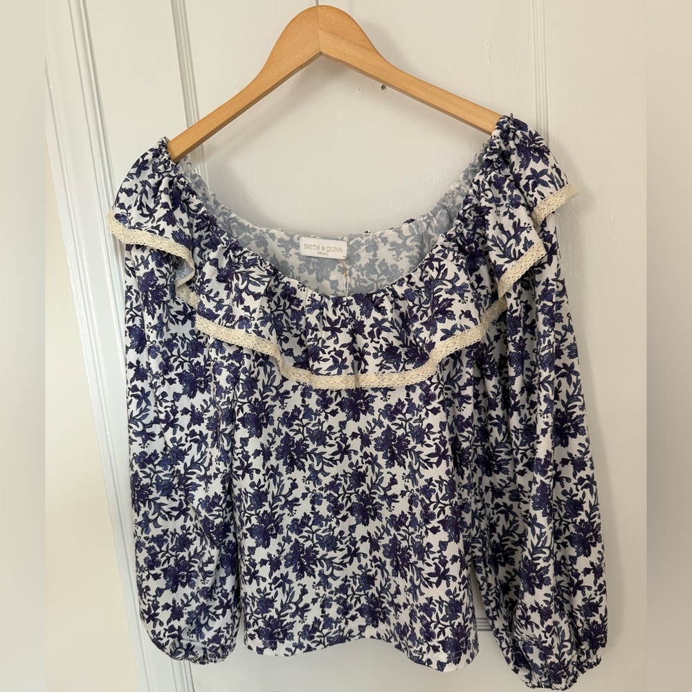 NWT Smith & Quinn | Matilda Top in Garderner's Blue